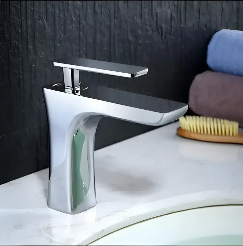 Modern matte black & gold basin faucet bathroom mixer tap