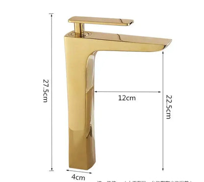 Modern matte black & gold basin faucet bathroom mixer tap