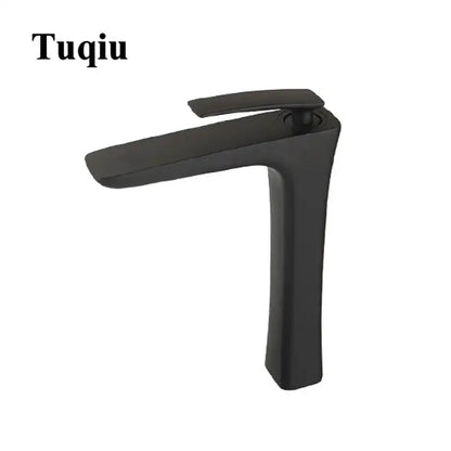 Modern matte black & gold basin faucet bathroom mixer tap