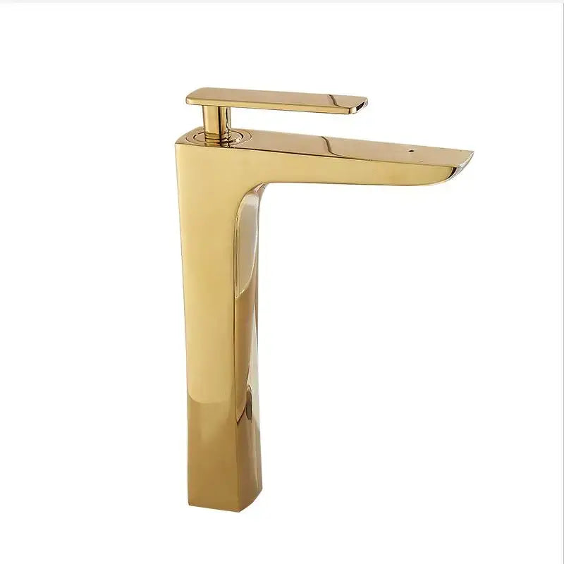 Modern matte black & gold basin faucet bathroom mixer tap