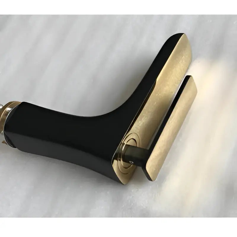 Modern matte black & gold basin faucet bathroom mixer tap