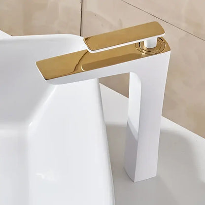 Modern matte black & gold basin faucet bathroom mixer tap