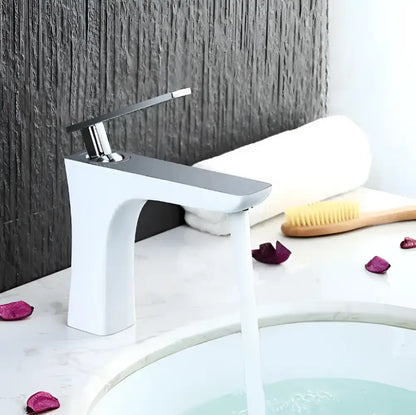 Modern matte black & gold basin faucet bathroom mixer tap