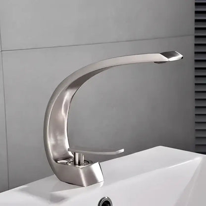 Modern matte black & gold modern basin faucet for bathroom