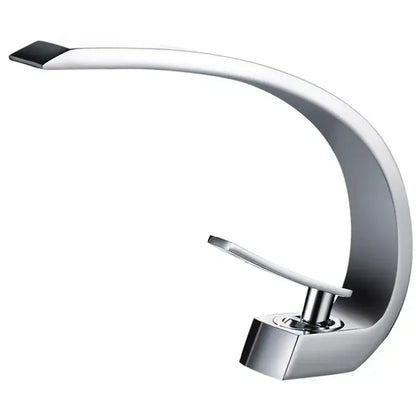 Modern matte black & gold modern basin faucet for bathroom