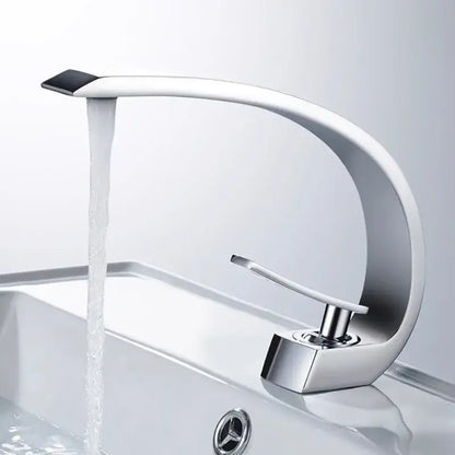 Modern matte black & gold modern basin faucet for bathroom