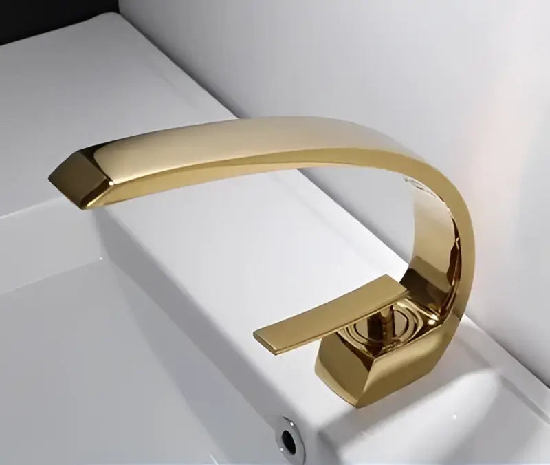 Modern matte black & gold modern basin faucet for bathroom