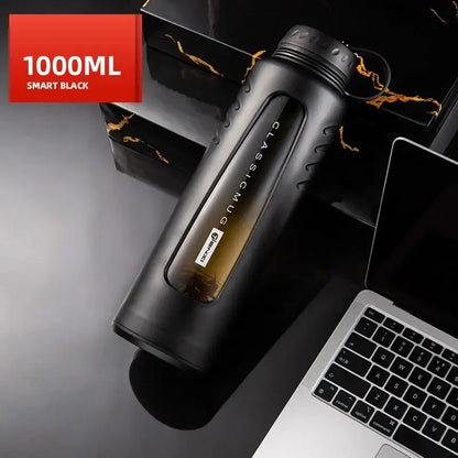 Modern matte black insulated glass water cup kitchen drinkware