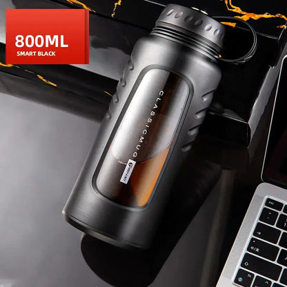 Modern matte black insulated glass water cup kitchen drinkware