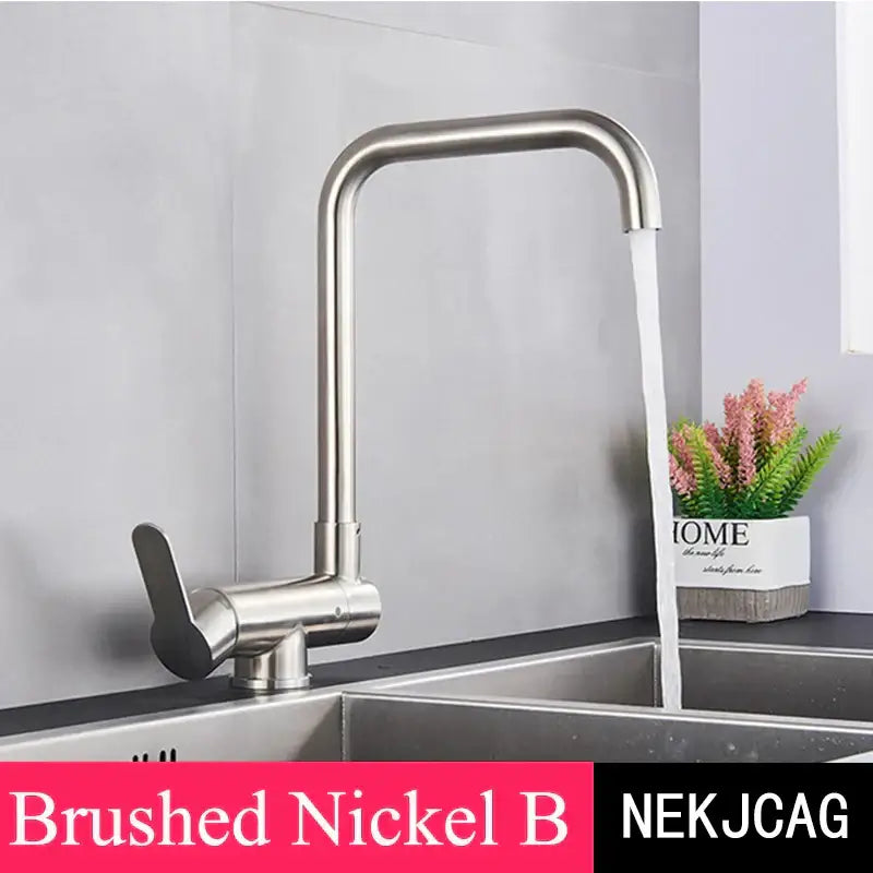 Modern matte black kitchen faucet 360 rotating sink mixer tap