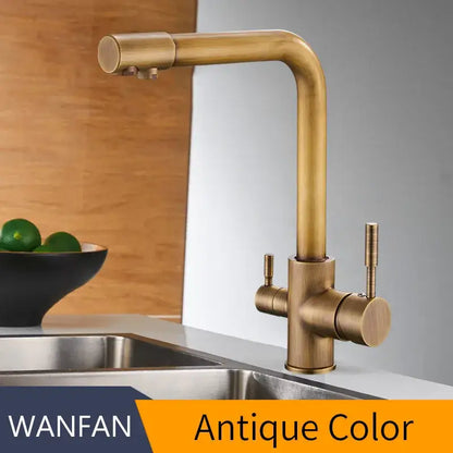 Modern matte black kitchen faucet mixer with 360 rotation