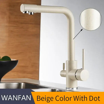 Modern matte black kitchen faucet mixer with 360 rotation