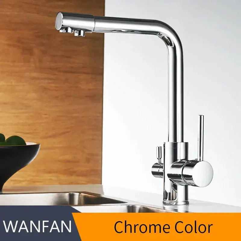Modern matte black kitchen faucet mixer with 360 rotation