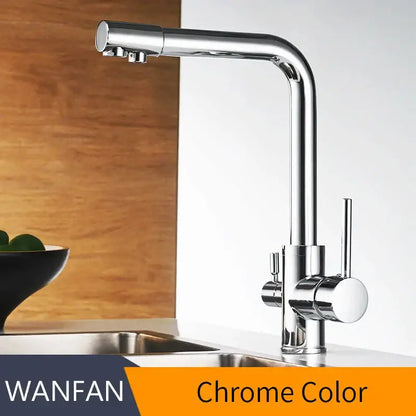 Modern matte black kitchen faucet mixer with 360 rotation
