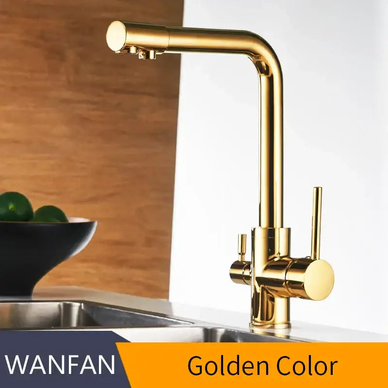 Modern matte black kitchen faucet mixer with 360 rotation