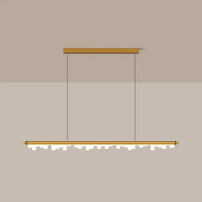 Modern matte black led island light kitchen acrylic shade warm white