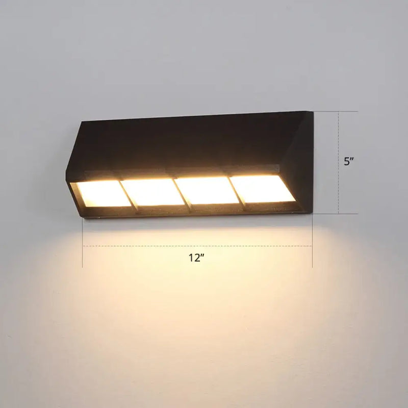 Modern matte black led outdoor wall sconce 110v-120v light fixture