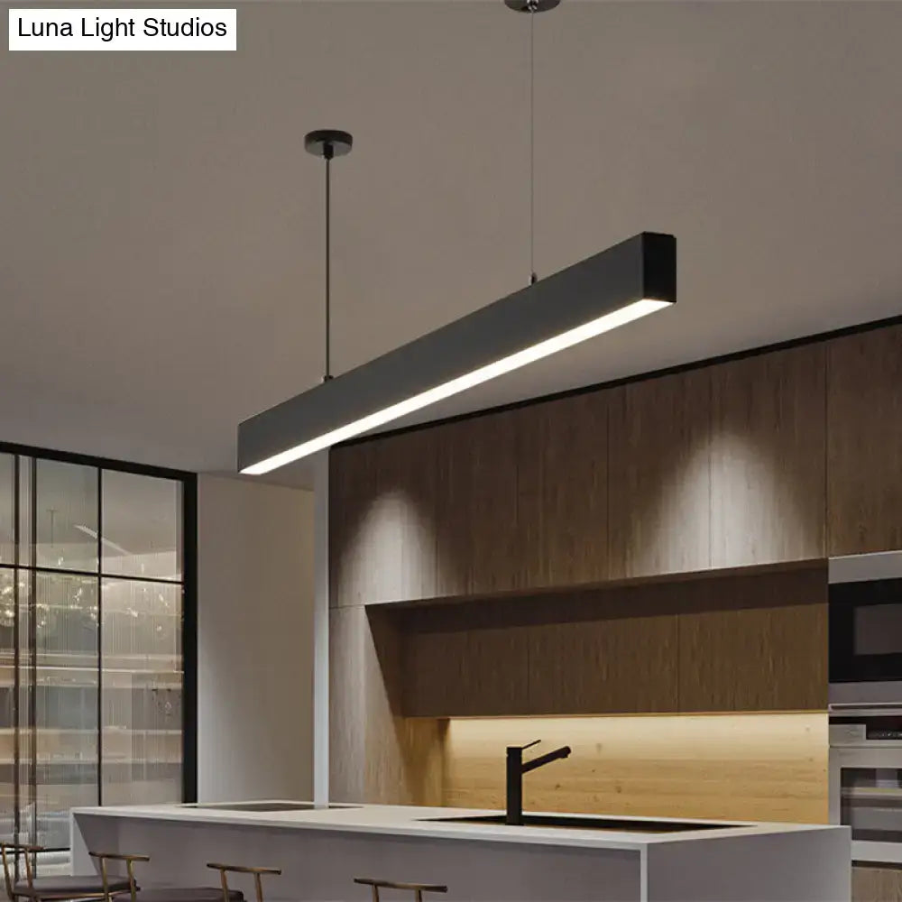 Modern matte black led pendant hanging light dining room