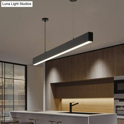 Modern matte black led pendant hanging light dining room