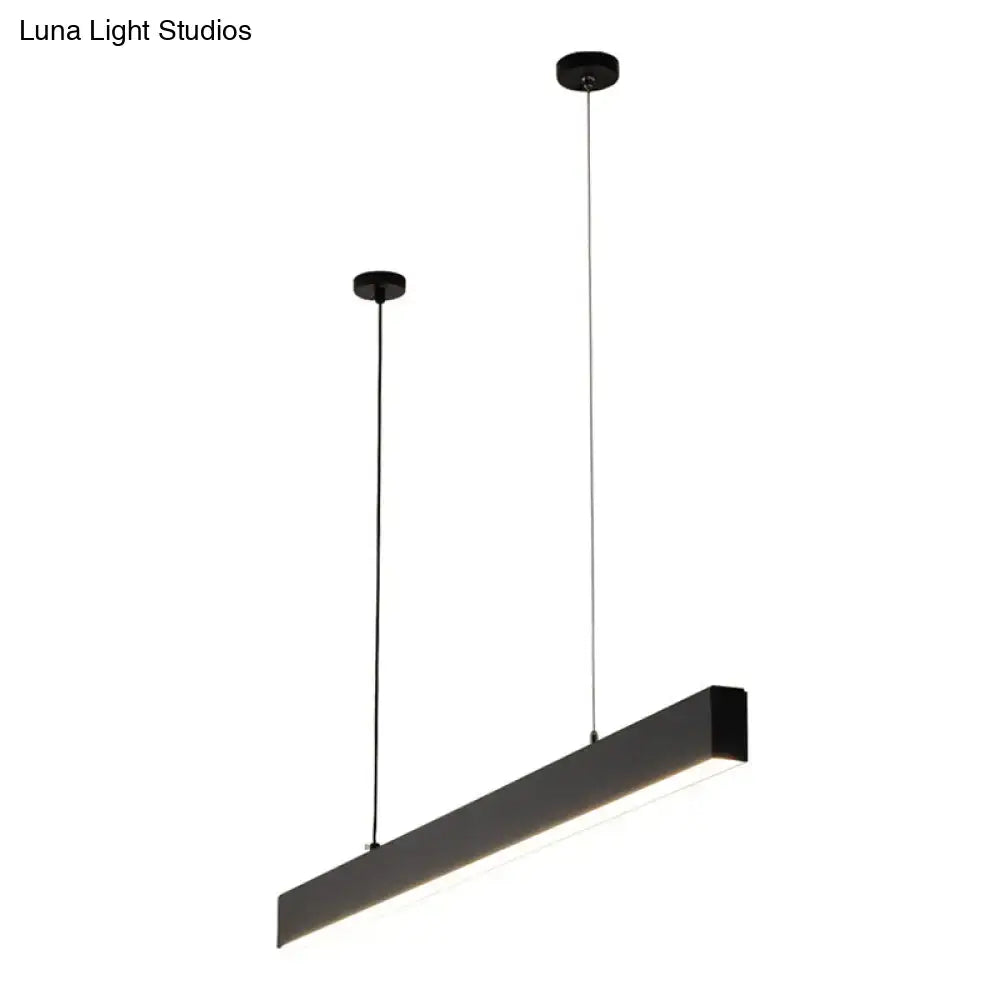 Modern matte black led pendant hanging light dining room