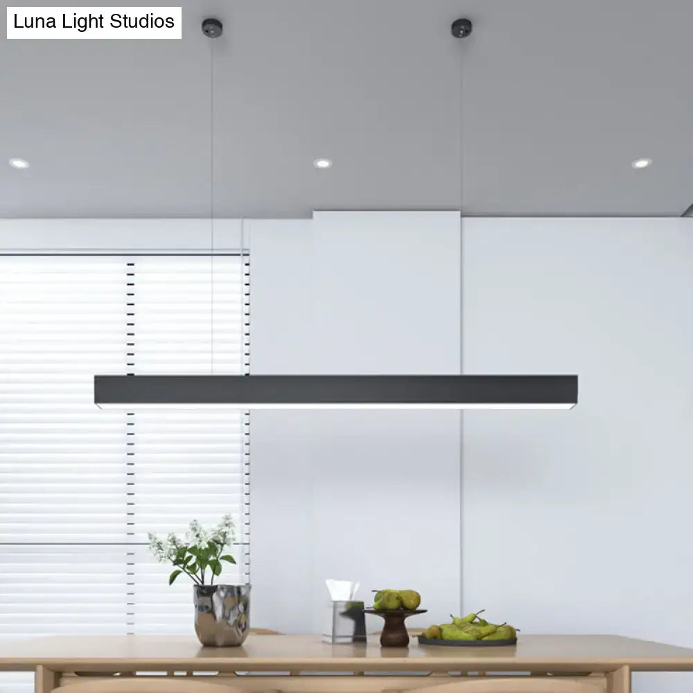 Modern matte black led pendant hanging light dining room