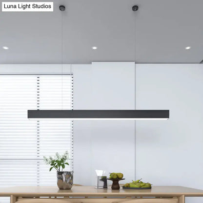 Modern matte black led pendant hanging light dining room