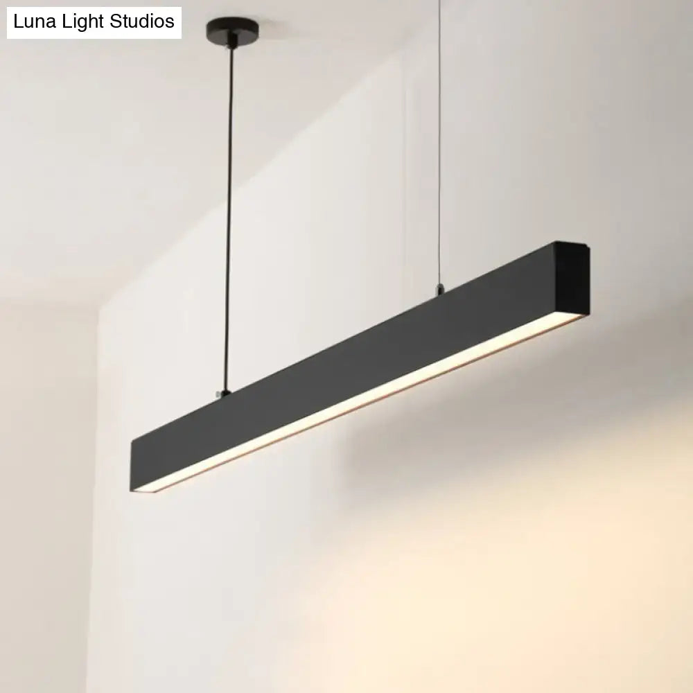 Modern matte black led pendant hanging light dining room