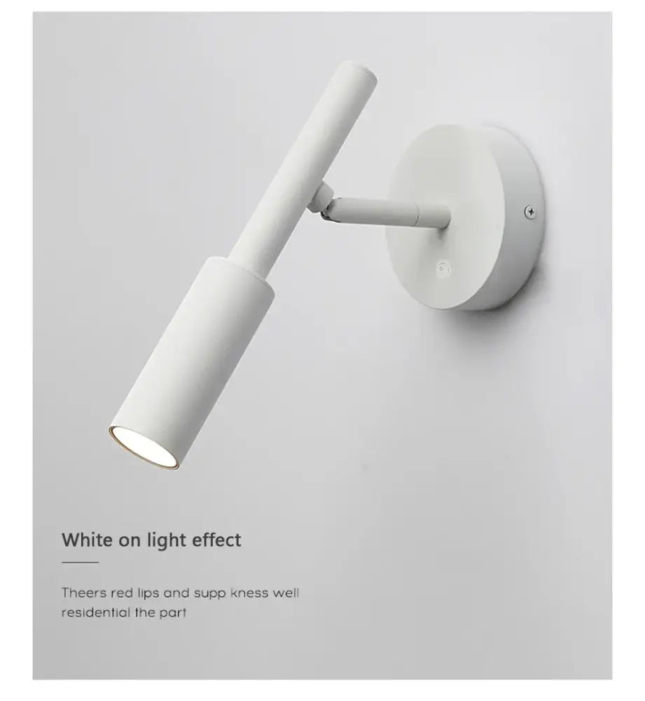 Modern matte black led wall lamp reading light – bedroom spotlight