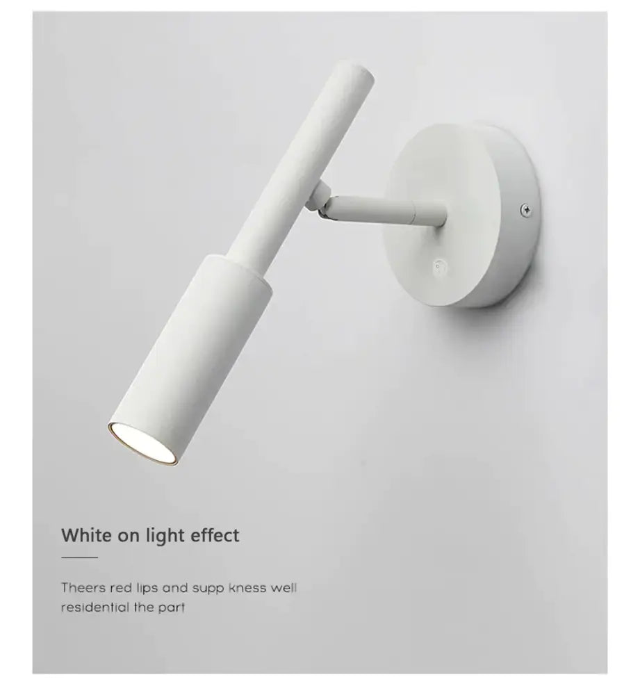 Modern matte black led wall lamp reading light – bedroom spotlight