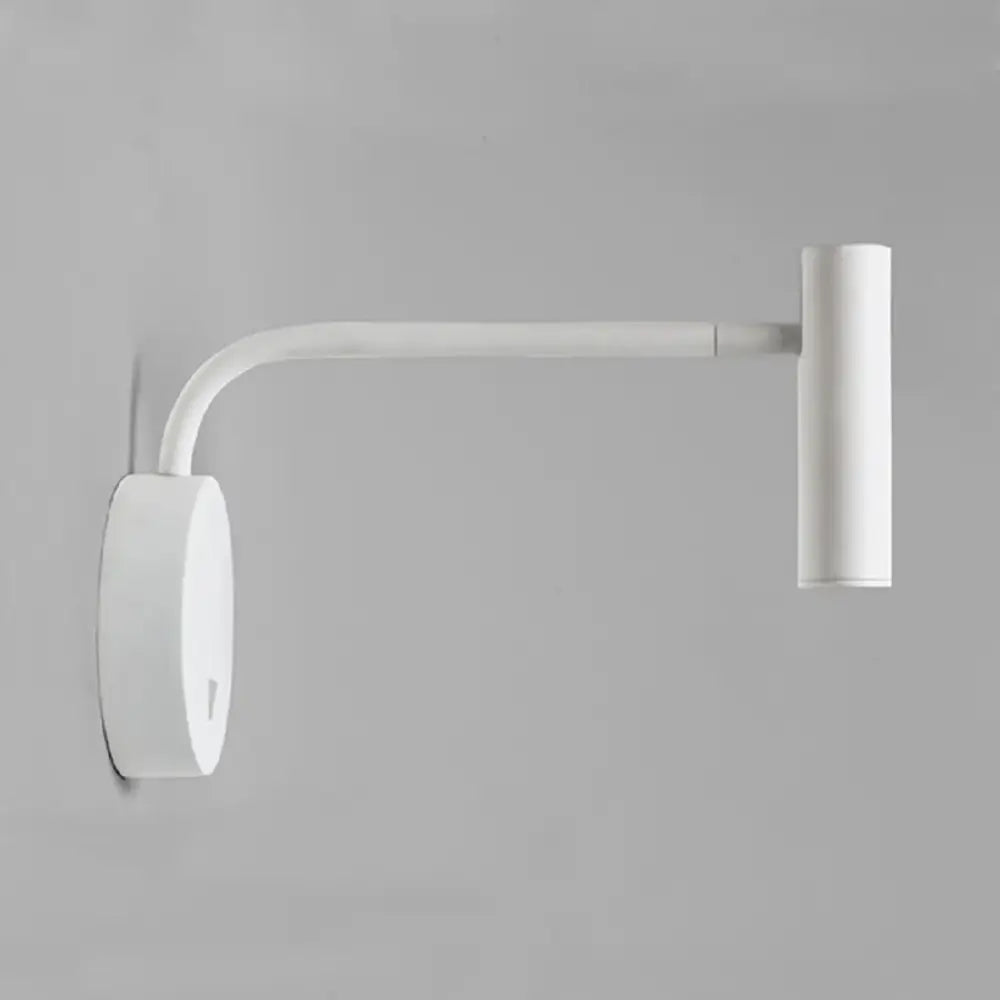 Modern matte black led wall lights bedroom adjustable reading lamp