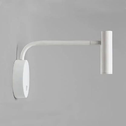 Modern matte black led wall lights curved bedroom reading lamp