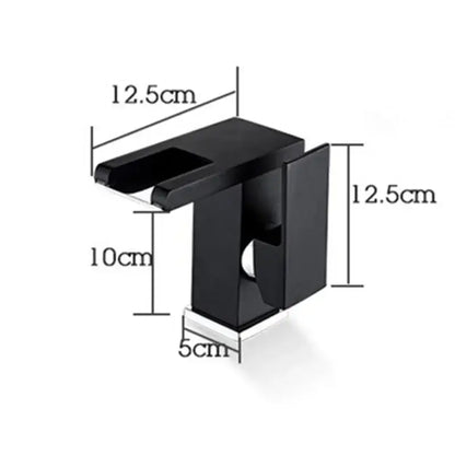 Modern matte black led waterfall basin faucet bathroom mixer tap