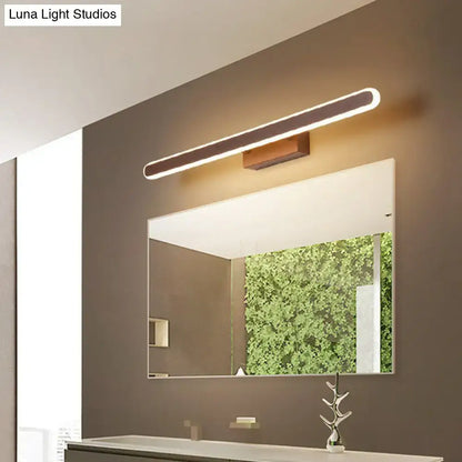 Modern matte black linear led vanity sconce bathroom light