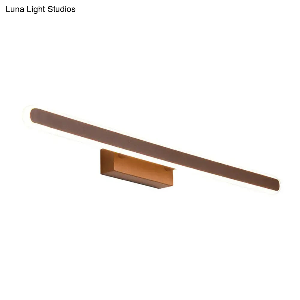 Modern matte black linear led vanity sconce bathroom light