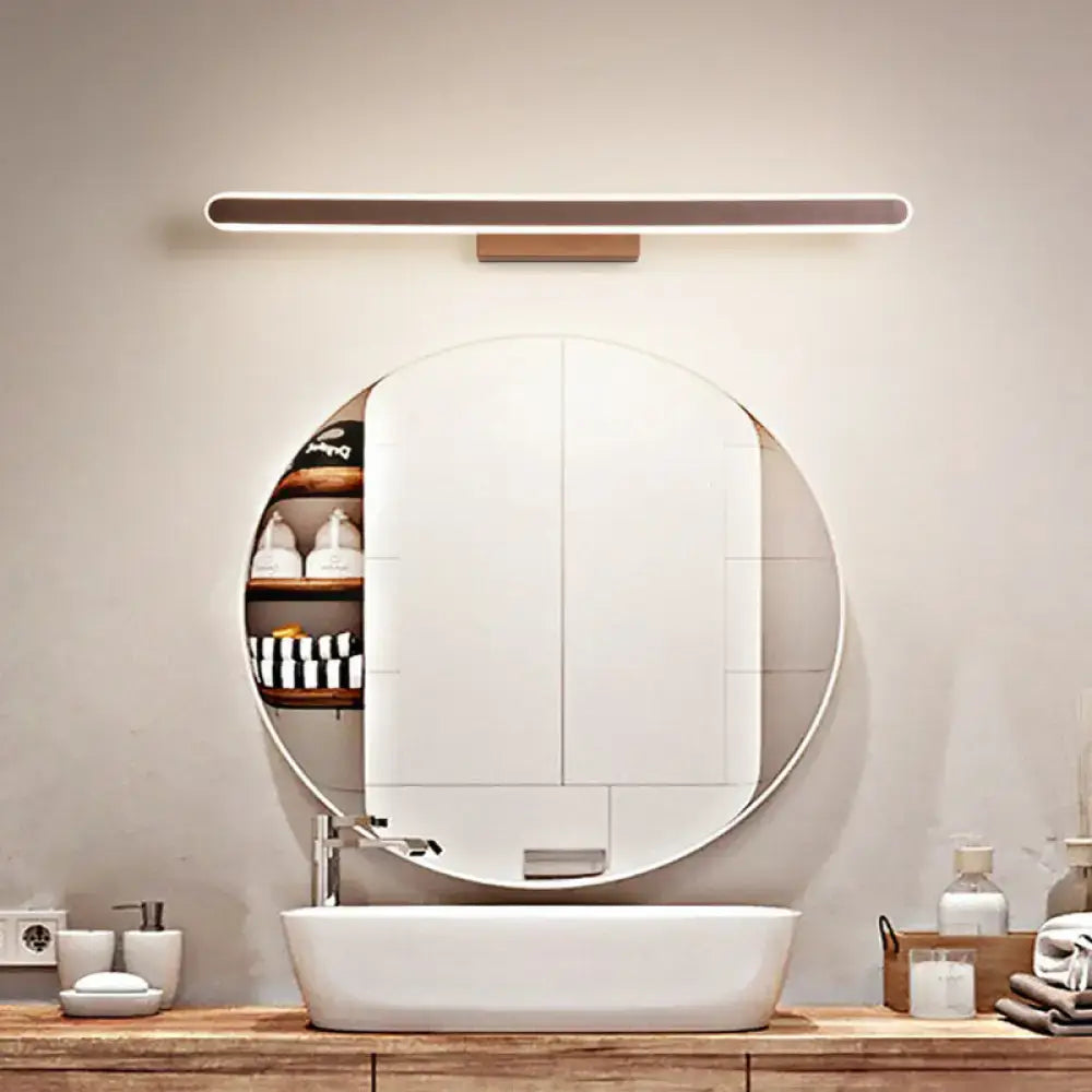 Modern matte black linear led vanity sconce bathroom light