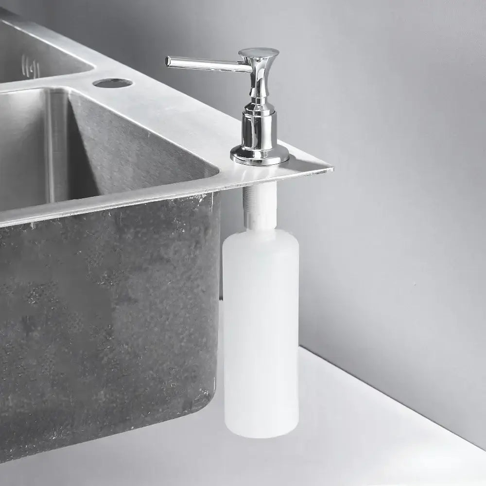Modern matte black liquid soap dispenser kitchen lever handle