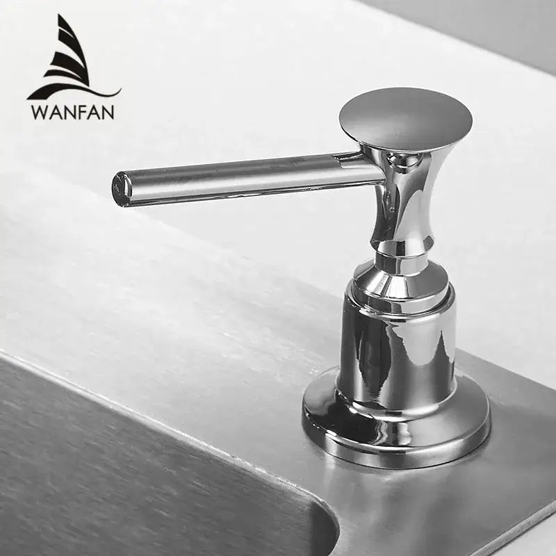 Modern matte black liquid soap dispenser kitchen lever handle