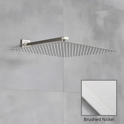 Modern matte black luxury rain shower head with wall arm bathroom