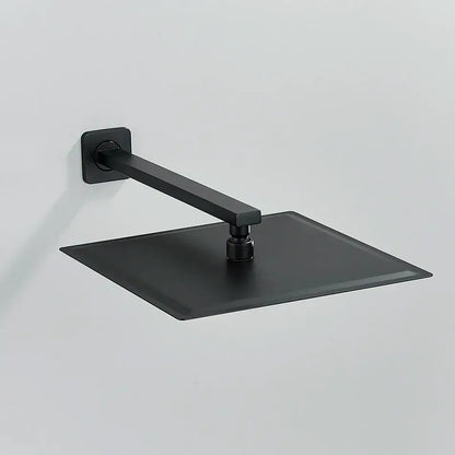 Modern matte black luxury rain shower head with wall arm bathroom