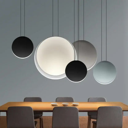 Modern matte black & muted green crescent moon chandelier dining room