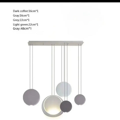 Modern matte black & muted green crescent moon chandelier dining room