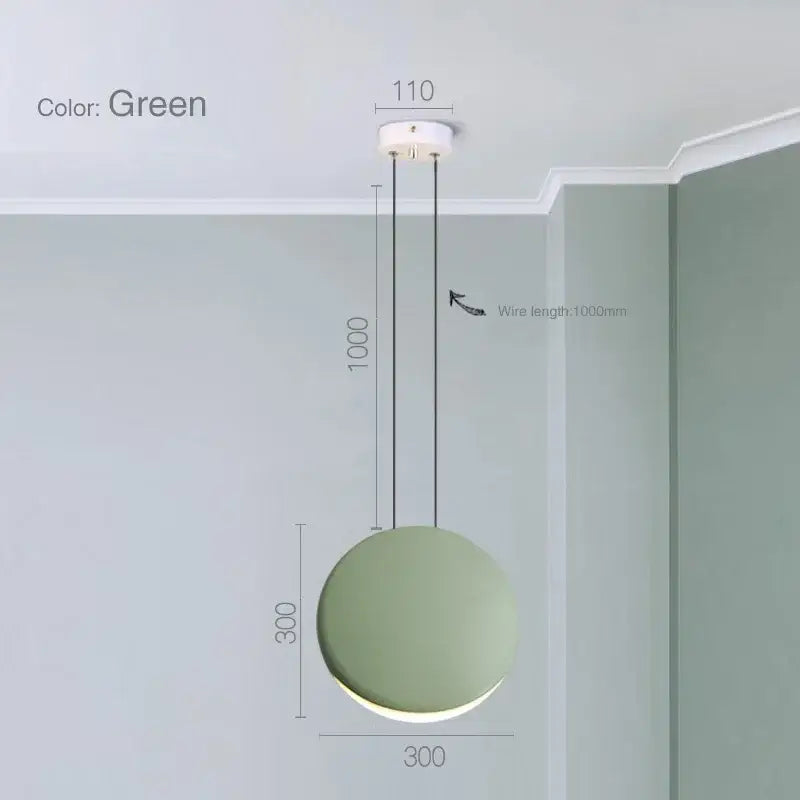 Modern matte black & muted green crescent moon chandelier dining room