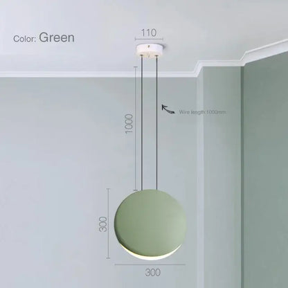 Modern matte black & muted green crescent moon chandelier dining room