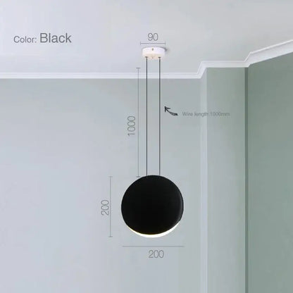 Modern matte black & muted green crescent moon chandelier dining room