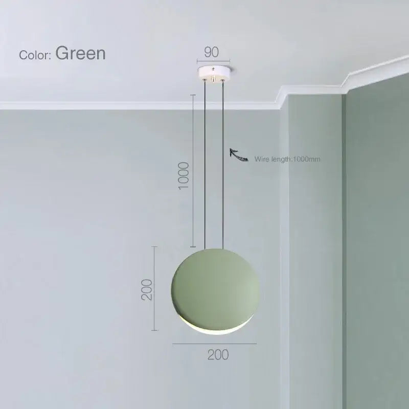 Modern matte black & muted green crescent moon chandelier dining room