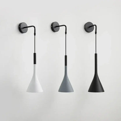 Modern matte black nordic led wall light bedroom reading sconce