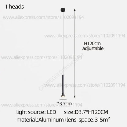 Modern matte black nordic pendant lamp for living room staircase