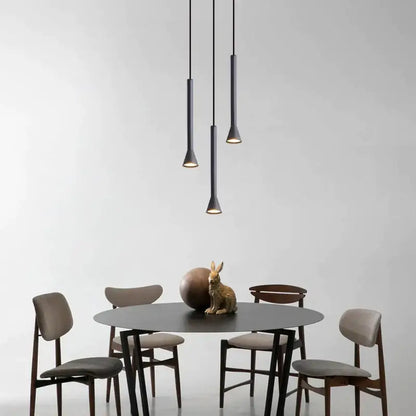 Modern matte black nordic pendant lamp for living room staircase