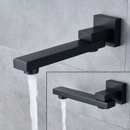 Modern matte black rainfall shower head and faucet bathroom set