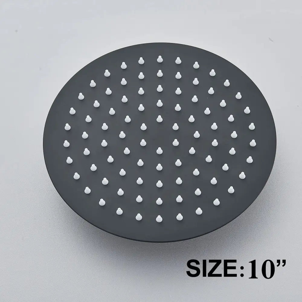 Modern matte black rainfall shower head set bathroom fixture